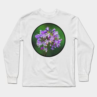 Flowering Agapanthus on Lush Green Background Long Sleeve T-Shirt